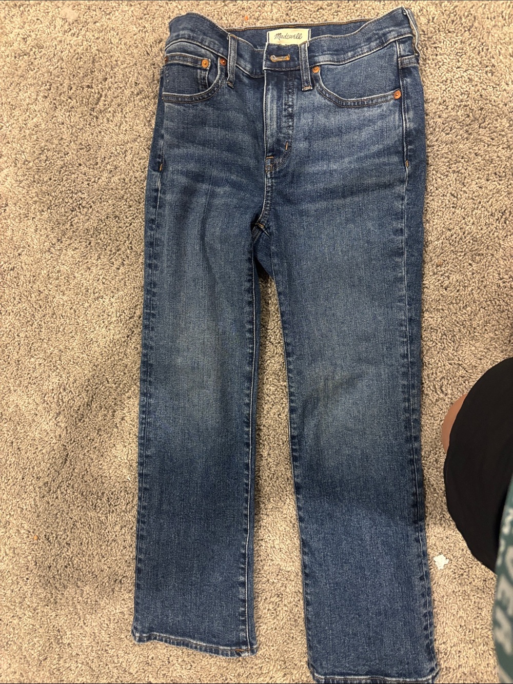 Madewell Classic Mid Wash Straight-Leg Jeans